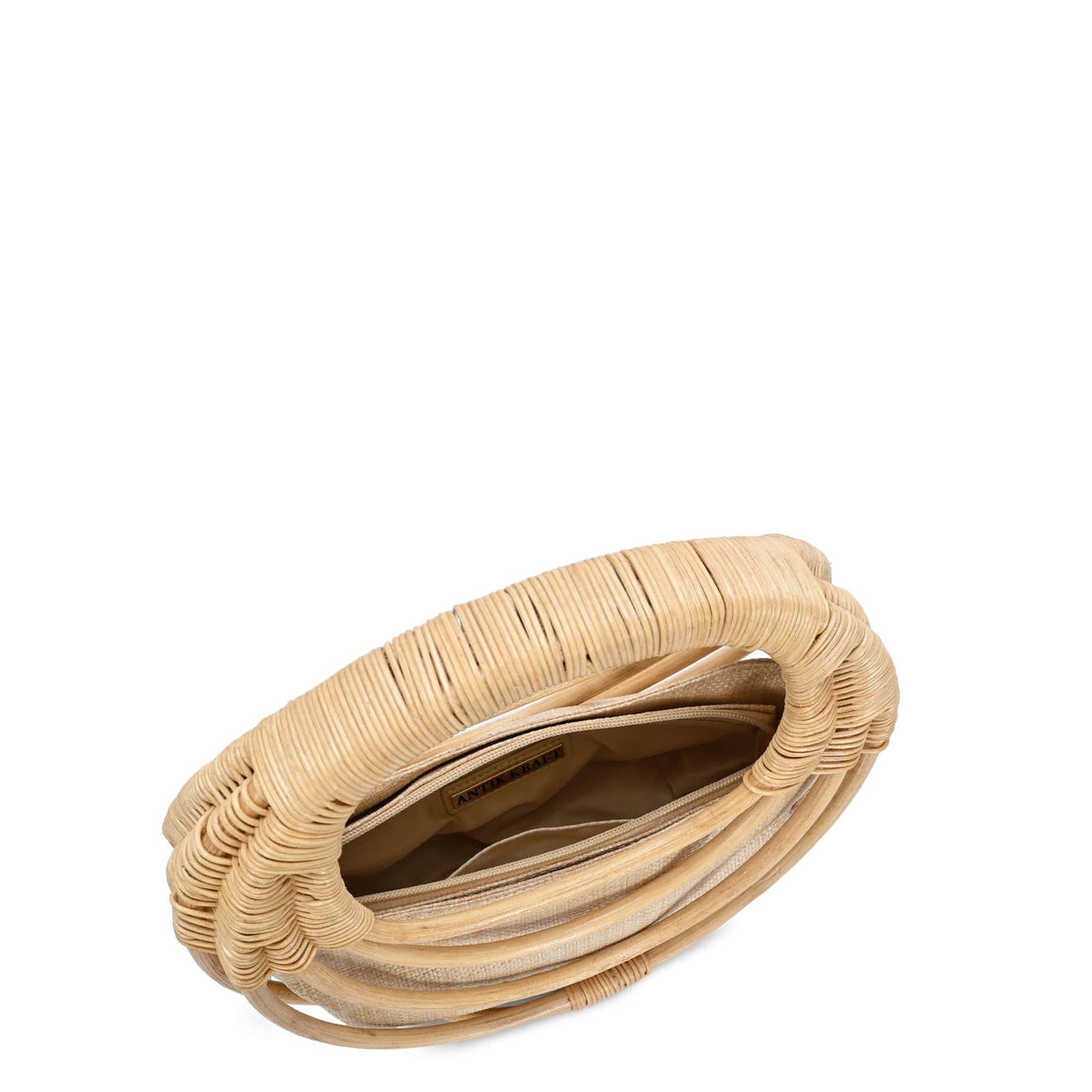BGA8288 Rattan Top Handle Circle Bag - MiMi Wholesale