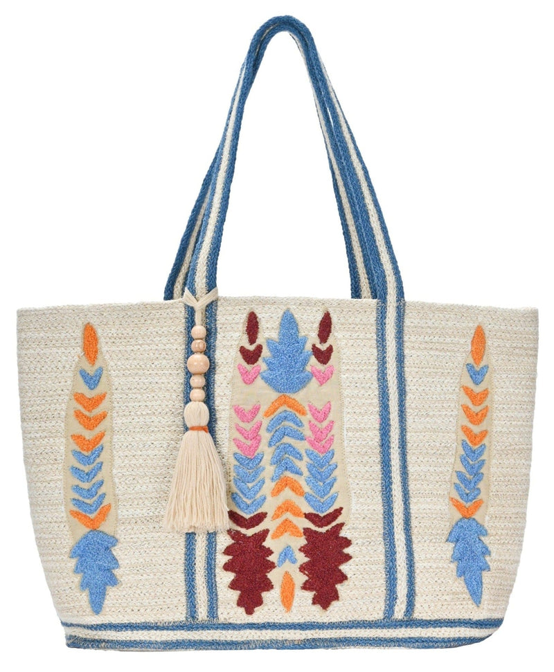 BGAIN233 Anya Boho Pattern Jute Tote Bag - MiMi Wholesale