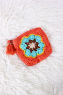 BGAIN274 Rochelle Crochet Flower Coin Pouch - MiMi Wholesale