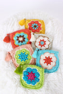 BGAIN274 Rochelle Crochet Flower Coin Pouch - MiMi Wholesale