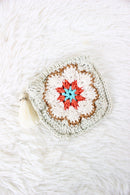 BGAIN274 Rochelle Crochet Flower Coin Pouch - MiMi Wholesale