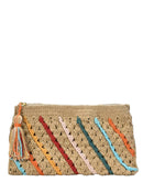 BGAIN275 Rainbow Crochet Pouch - MiMi Wholesale