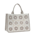 BGAIN302 Flower Crochet Tote Bag - MiMi Wholesale