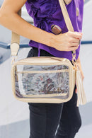 BGS4380 Clear Gameday Crossbody Bag With Tassel - MiMi Wholesale