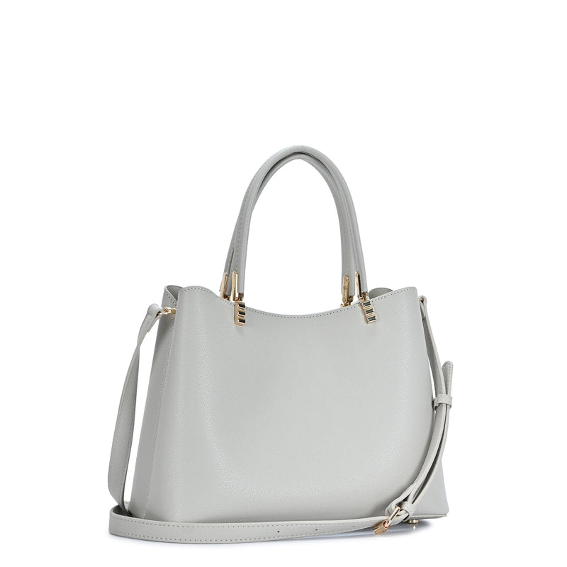 BGT3164 Two Compartment Structured Top Handle Handbag/Satchel - MiMi Wholesale
