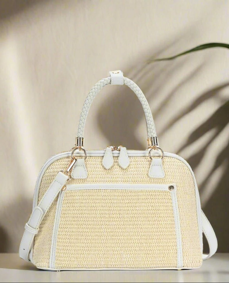 BGT7237 Zana Straw Satchel/Crossbody Bag - MiMi Wholesale