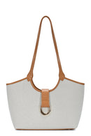 BGT8917 Leanne Canvas Three Compartment Tote Bag - MiMi Wholesale