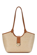 BGT8918 Kate Straw Three Compartment Tote Bag - MiMi Wholesale