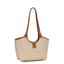 BGT8918 Kate Straw Three Compartment Tote Bag - MiMi Wholesale