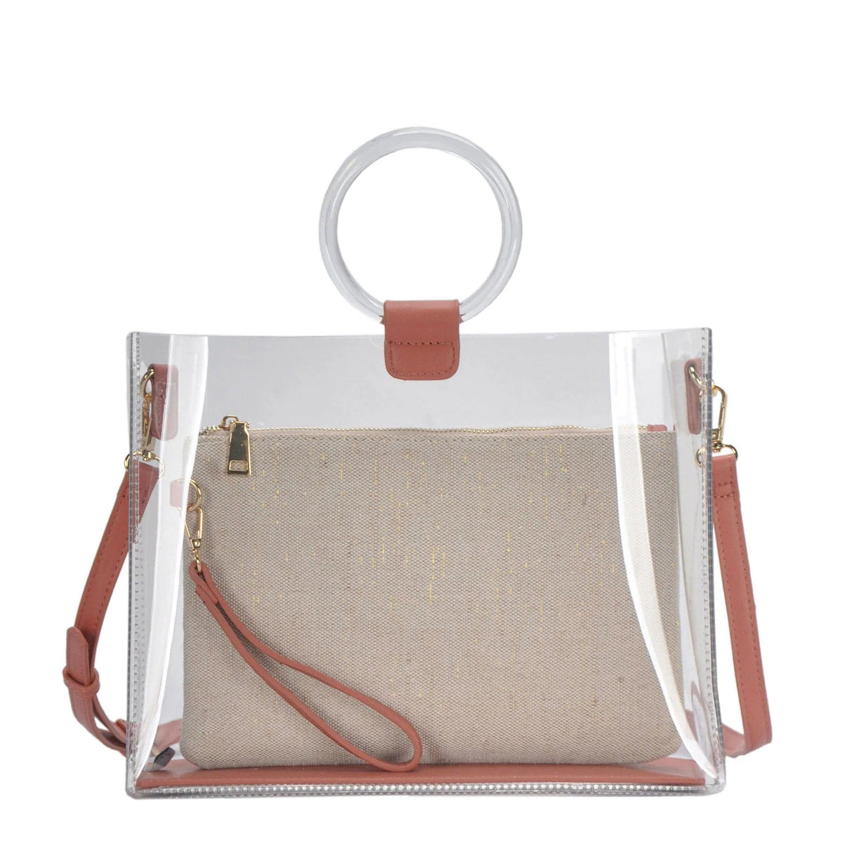 BGW2492 Clear Ring Handle Bag-in-a-Bag - MiMi Wholesale