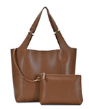 BGW48586 Brianne 2 in 1 Tote Bag With Pouch - MiMi Wholesale