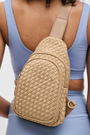 BGW7308 Marie Neoprene Woven Sling Bag - MiMi Wholesale