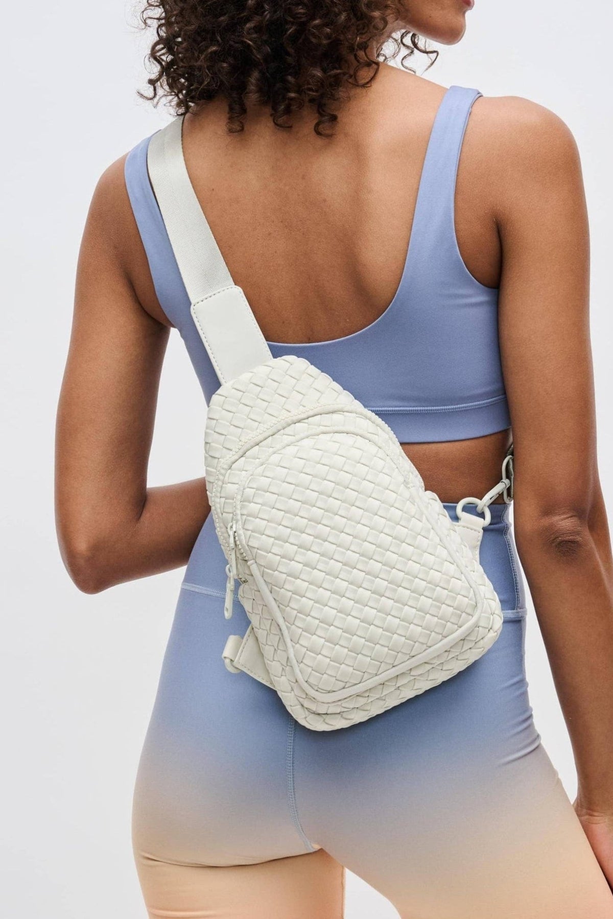 BGW7308 Marie Neoprene Woven Sling Bag - MiMi Wholesale