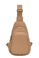 BGW7308 Marie Woven Sling Bag - MiMi Wholesale
