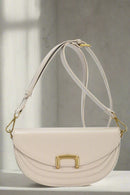 BGW7770 Ami Buckle Closure Crescent Crossbody Bag - MiMi Wholesale