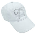 BHC410230 Large Rhinestone Bow Baseball Cap - MiMi Wholesale