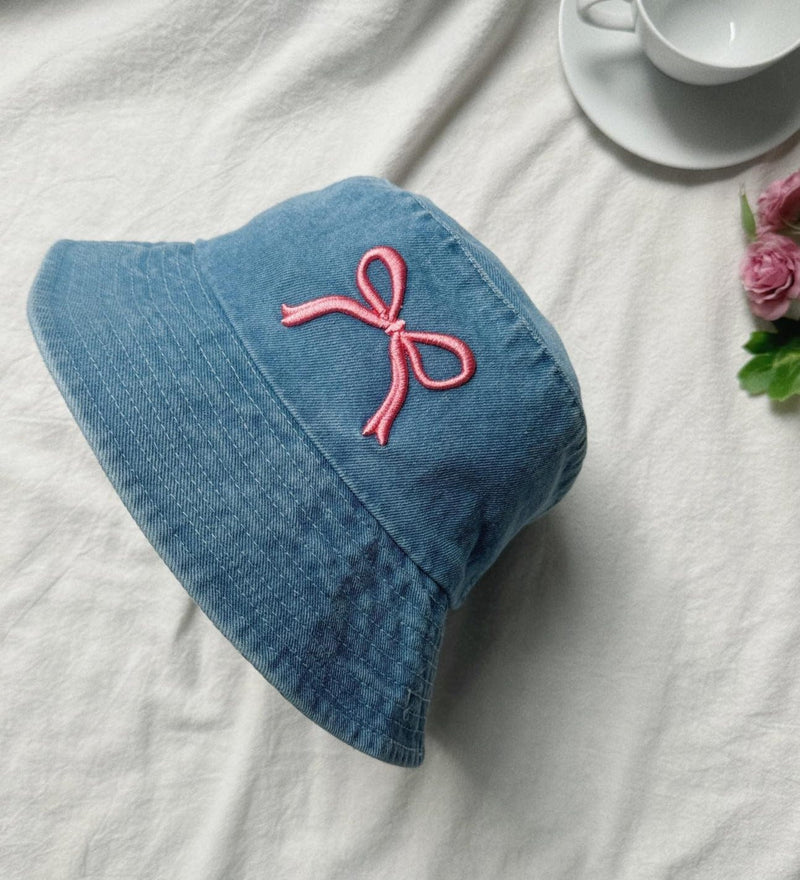 BHU410214 Embroidered Ribbon Design Bucket Hat - MiMi Wholesale