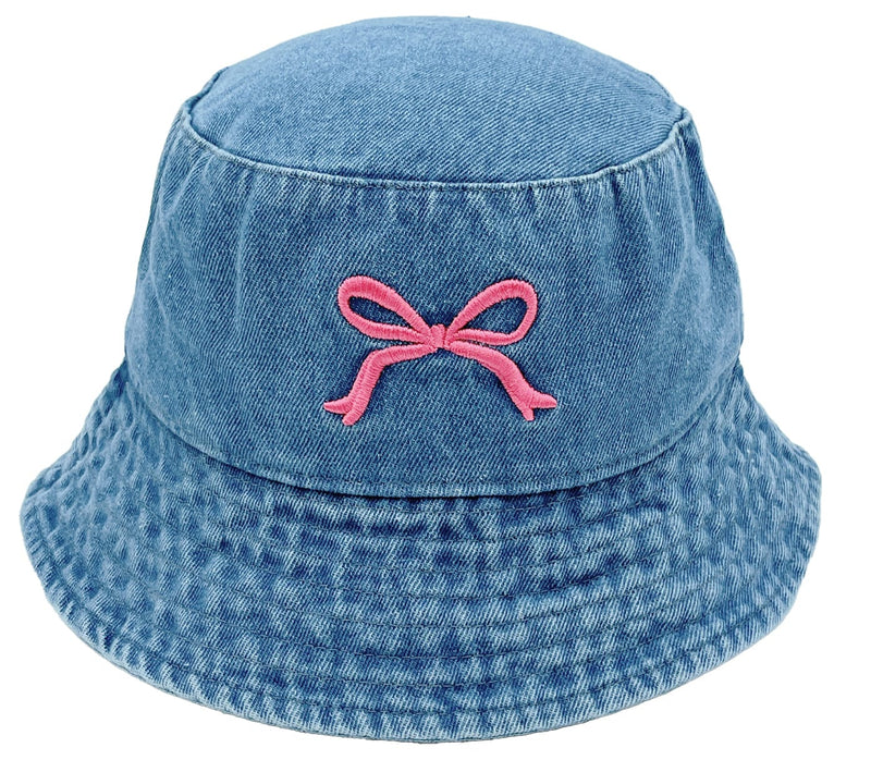 BHU410214 Embroidered Ribbon Design Bucket Hat - MiMi Wholesale