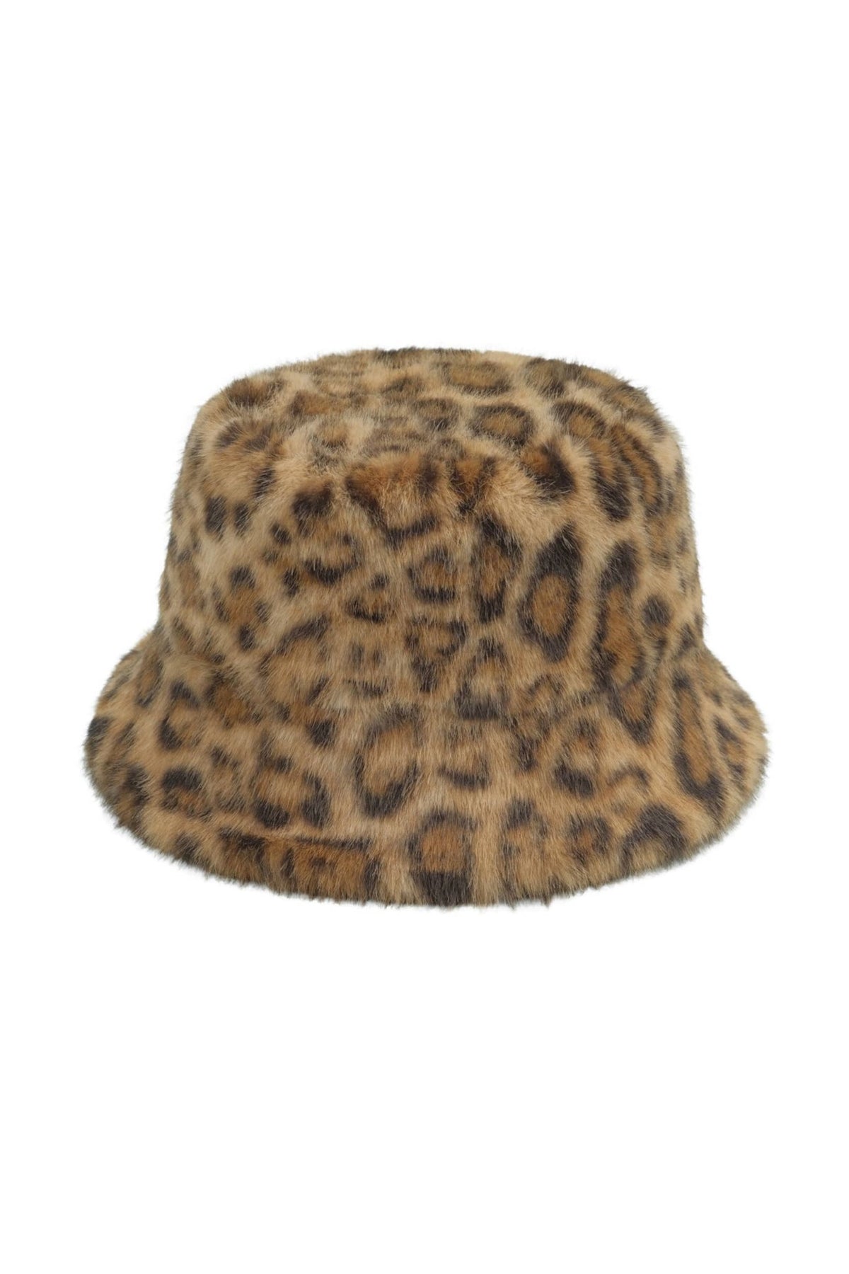 BKE0162 Leopard Faux Fur Bucket Hat - MiMi Wholesale