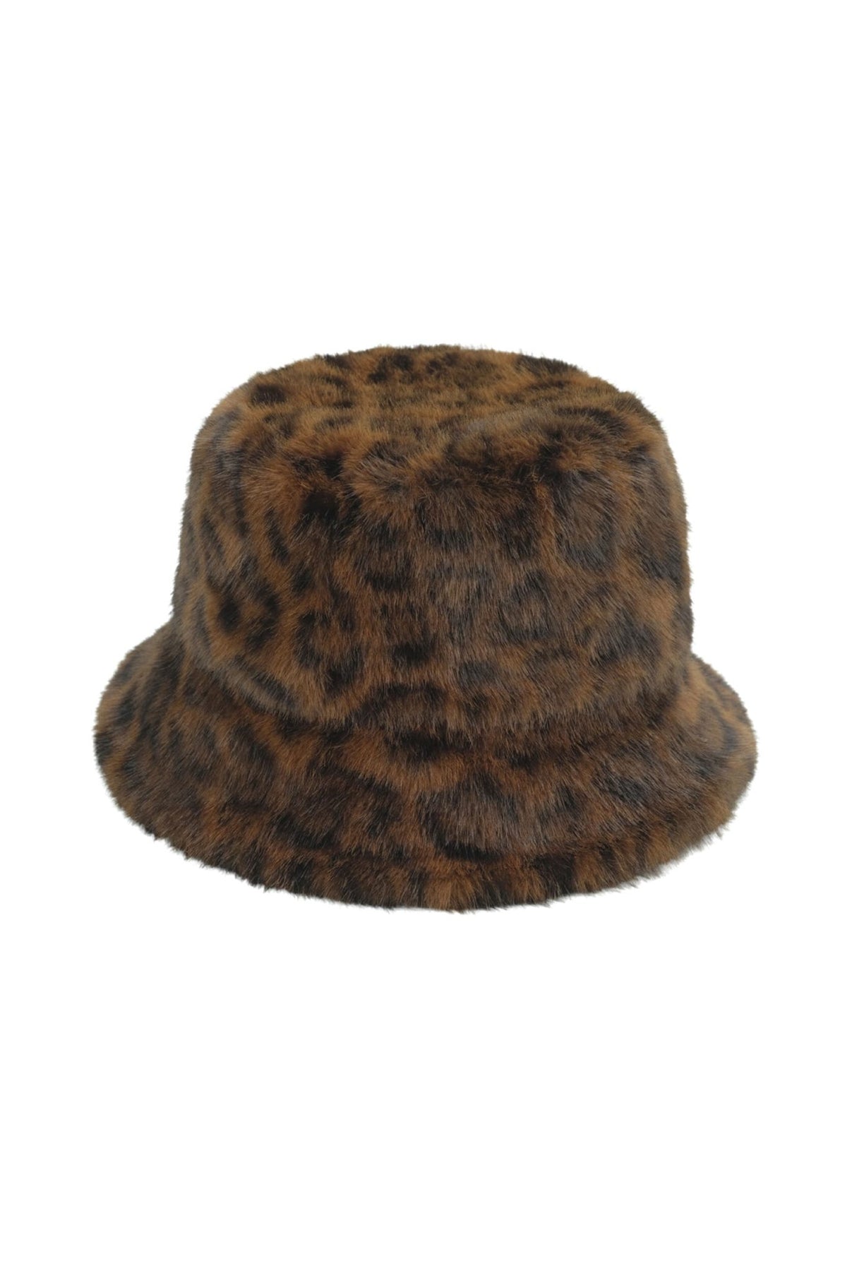 BKE0162 Leopard Faux Fur Bucket Hat - MiMi Wholesale
