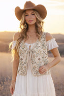 BLVS203 Western Jacquard Vest - MiMi Wholesale