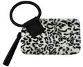 BP204LF Leopard Fur Cuff Handle Tassel/Wristlet Clutch - MiMi Wholesale