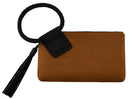 BP204SU Faux Suede Cuff Handle Tassel Wristlet/Clutch - MiMi Wholesale