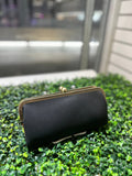 BP208SU Faux Suede Two Tone Kiss Lock Clutch - MiMi Wholesale