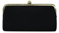 BP208SU Faux Suede Two Tone Kiss Lock Clutch - MiMi Wholesale