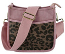 BP772 Olivia Leopard Color-Block Hobo Crossbody Bag - MiMi Wholesale