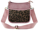 BP772 Olivia Leopard Color-Block Hobo Crossbody Bag - MiMi Wholesale