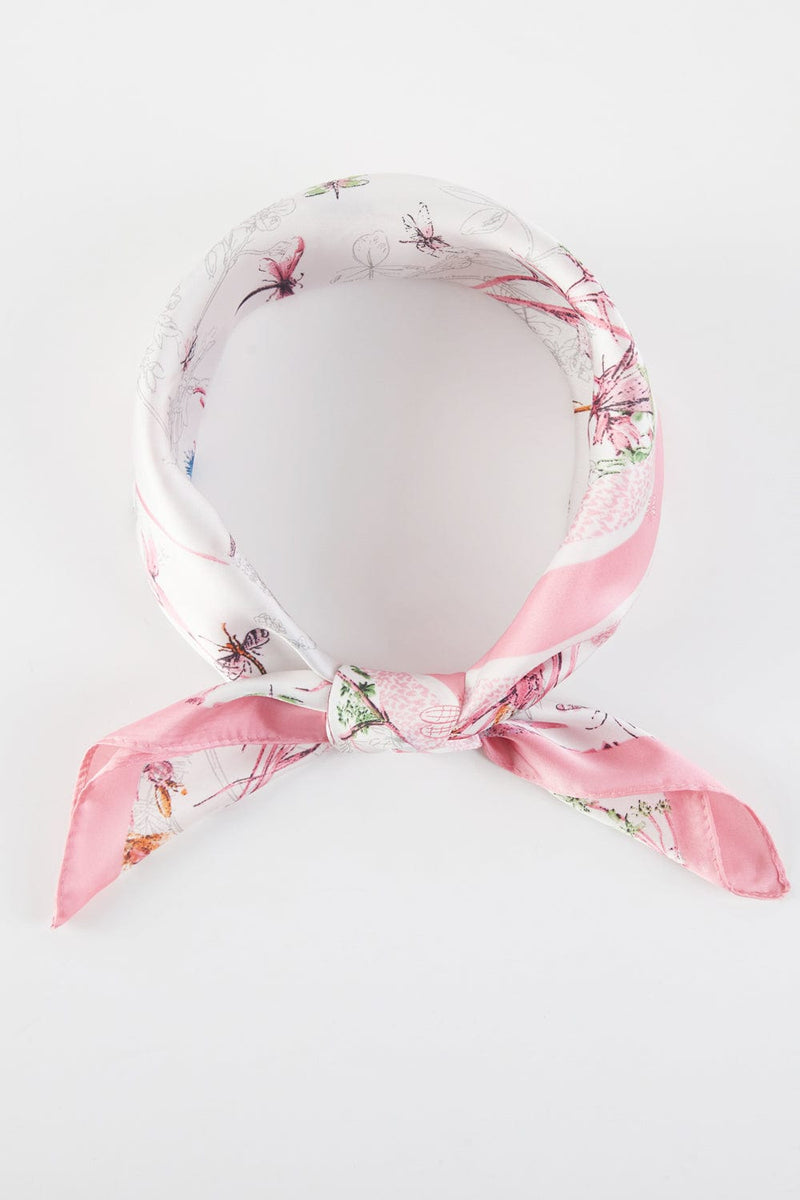 BS0077 Amie Flower Print Bandana - MiMi Wholesale