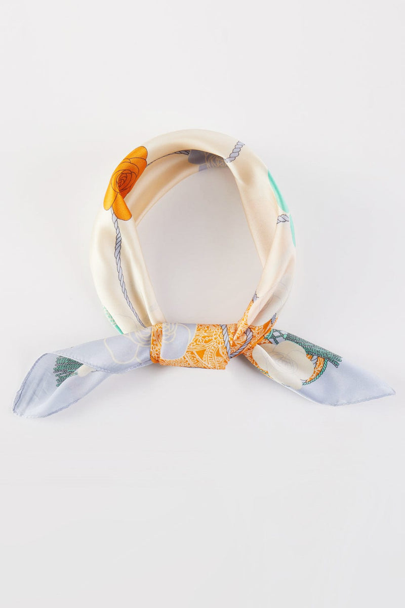 BS0084 Flower and Rope Pattern Bandana - MiMi Wholesale