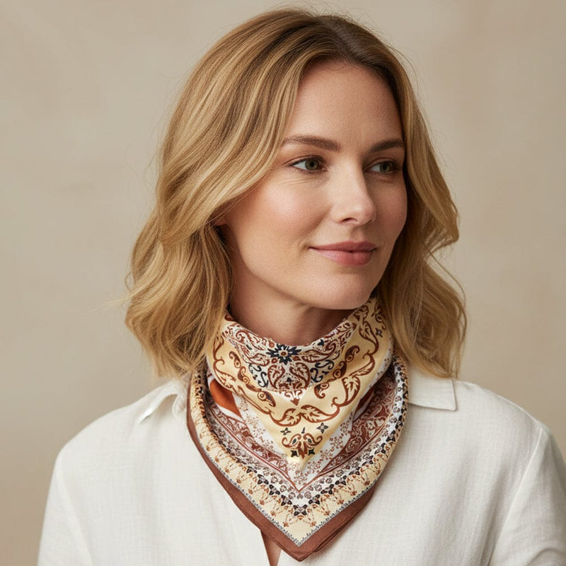 BS0096 Paisley and Arabesque Oriental Print Bandana - MiMi Wholesale