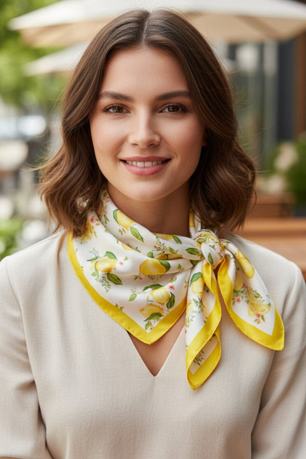 BS0103 Lemon Print Bandana - MiMi Wholesale