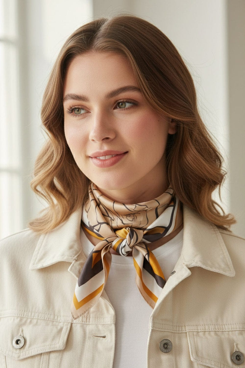 BS0107 Modern Rose Print Bandana - MiMi Wholesale