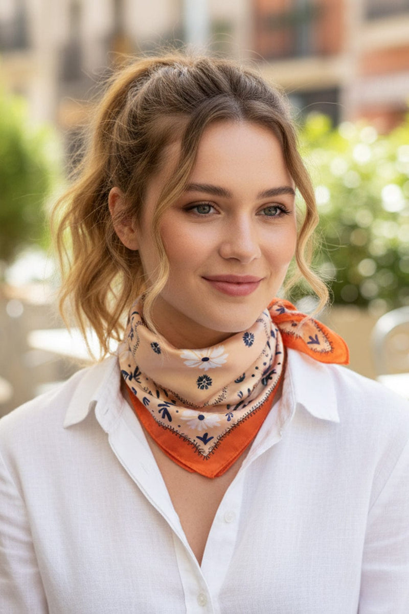 BS0113 Dani Floral Print Bandana - MiMi Wholesale