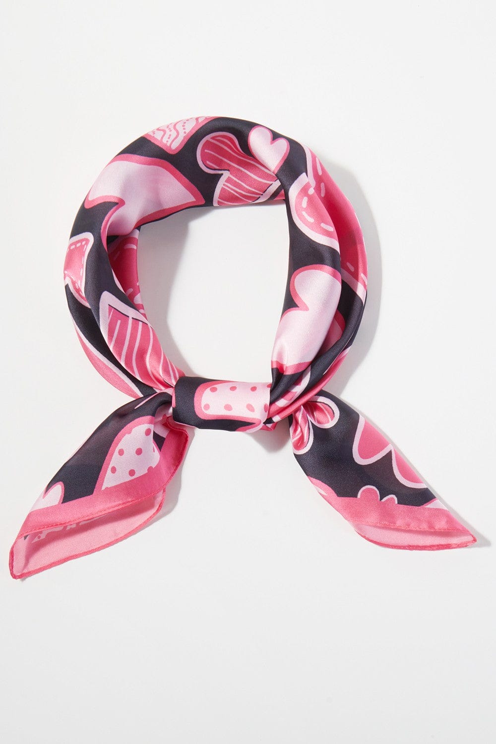 BS0127 Variety Heart Print Bandana - MiMi Wholesale