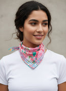 BS0134 Abstract Garden Print Bandana - MiMi Wholesale
