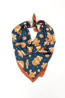 BSC008 Gingerbread Holiday Festal Print Bandana - MiMi Wholesale