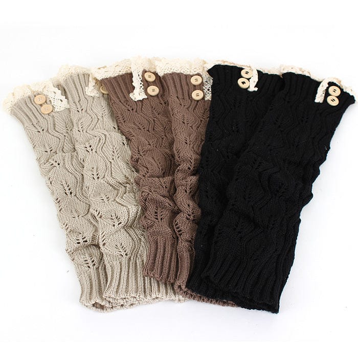 BT264X105A Fashion Crochet Long Boot Cuffs/Leg Warmers - MiMi Wholesale