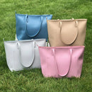 BTT19165 Carryall Monogrammable Scalloped Market Tote/Fashion Handbag - MiMi Wholesale