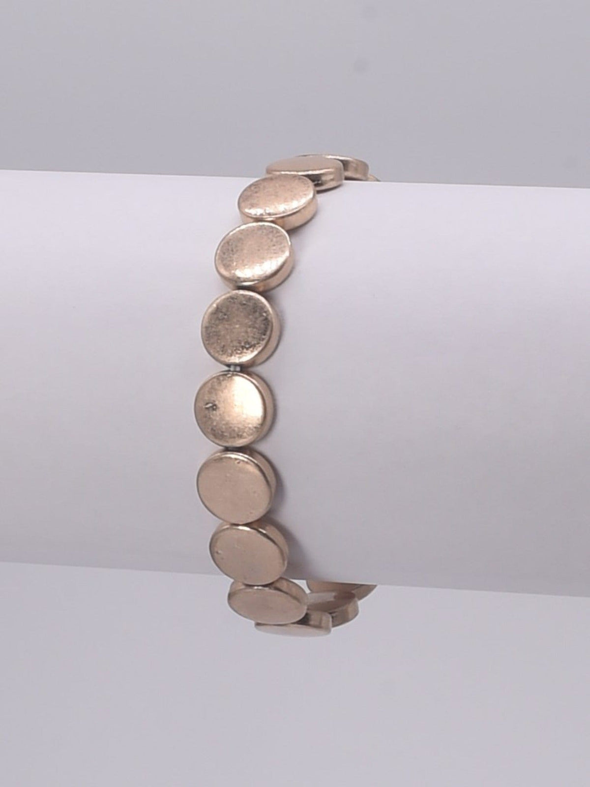CB2122 Small Metal Beads Stretch Bracelet - MiMi Wholesale