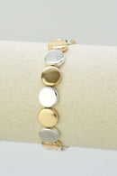 CB2122 Small Metal Beads Stretch Bracelet - MiMi Wholesale