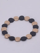 CB2122 Small Metal Beads Stretch Bracelet - MiMi Wholesale