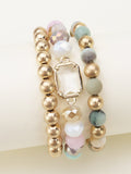 CB2174 Nora Multi Strand Beaded Bracelet - MiMi Wholesale