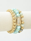 CB2174 Nora Multi Strand Beaded Bracelet - MiMi Wholesale