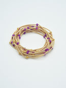 CB2176 Rhinestone Beads and Coil Stretch Bracelet Set - MiMi Wholesale