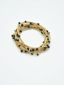 CB2176 Rhinestone Beads and Coil Stretch Bracelet Set - MiMi Wholesale