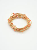 CB2176 Rhinestone Beads and Coil Stretch Bracelet Set - MiMi Wholesale